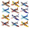 60Pcs/bag Mini Foam Airplane DIY Colourful Children's Puzzle Toys Funny Aircraft Model Outdoor Toys Kindergarten Reward Gifts