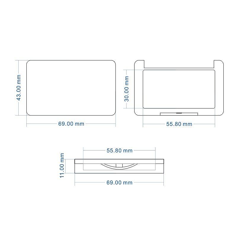 10PCS 5g Clear Rectangle Empty Makeup Palette Refillable, Multi-Use Container for Eyeshadow Blush Brow Soap Gel