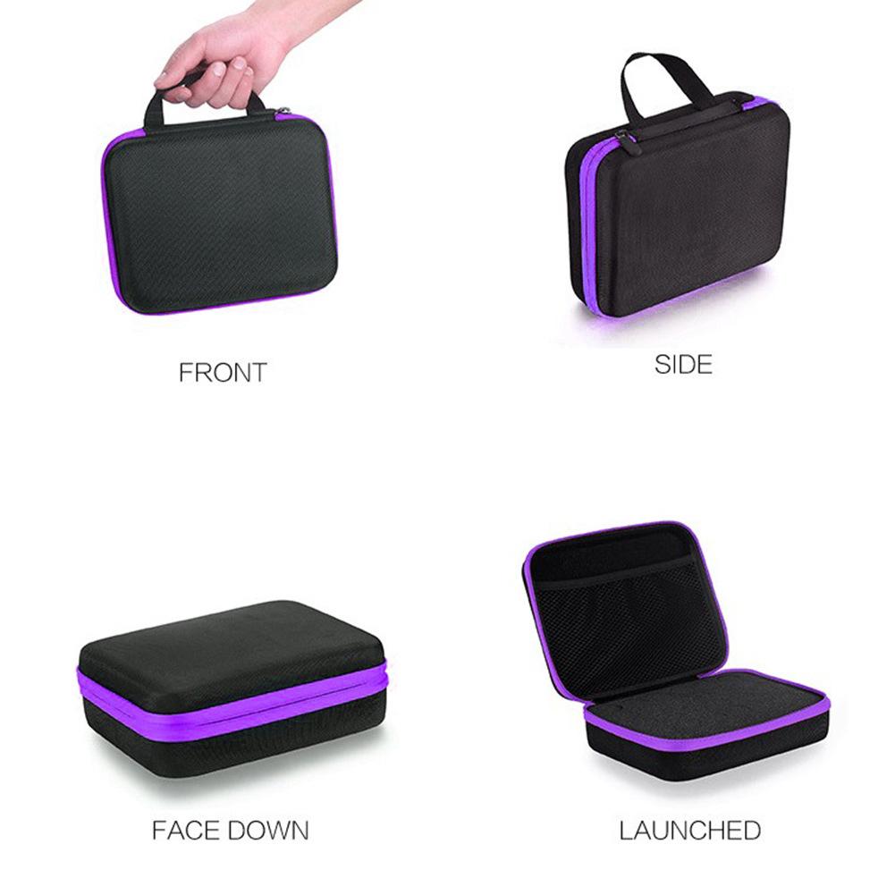 Tragbare Ätherische Öle Tragetasche Fassungsvermögen 30 Flaschen 5ml, 10ml Flaschen Aufbewahrung Organizer Tasche Hartschale EVA Ätherische Öl Tasche