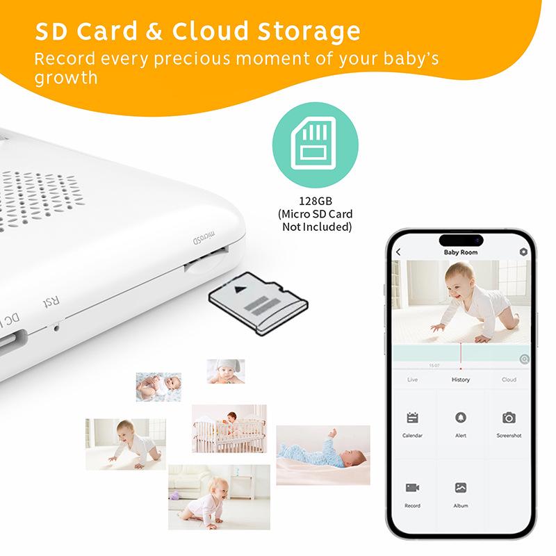 5" HD Wireless Baby Monitor with Tuya App