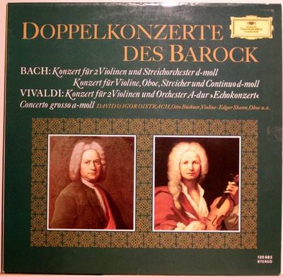 Disque LP BACH VIVALDI Concertos Doubles du Baroque 135082 DEUTSCHE GRAMMOPHON Allemagne Classique Occasion