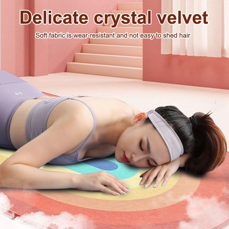 Corda per Saltare Tappetino Yoga, Arcobaleno, Sport, Casa, Assorbi-urti, Tappetini per Pavimento, Fitness, Tappeto Antiscivolo, Ispessito, Silenzioso