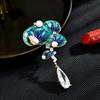 Ladies' Light Luxury Design Elegant Enamel Drip Oil Lotus Brooch Fashionable And Versatile Niche Design Sense Flower Brooch