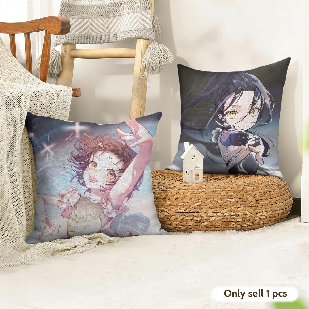 Anime Mmedalist Cushion Cover Organic Linen Square Pillow Case Durable Nonallergenic And Kind To Skin