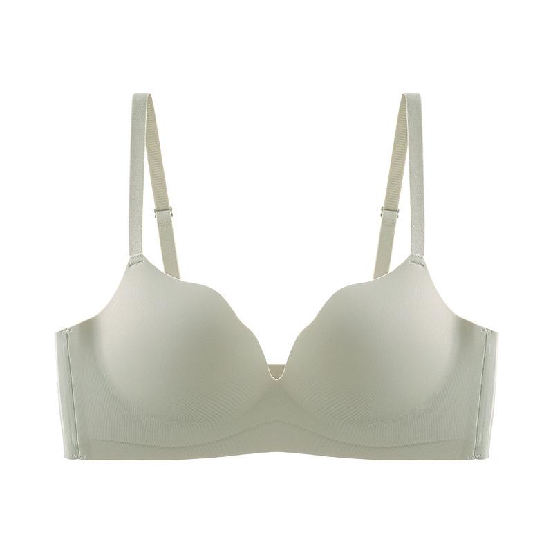 Women Seamless Push Up Gathering Shaping Anti Sagging Side Support Bra