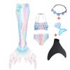 Girls Swimming Mermaid Tail Mermaid Costume Dress Cosplay Children Christmas Birthday Gift Fantasy Swimsuit Can Add Monofin Fin