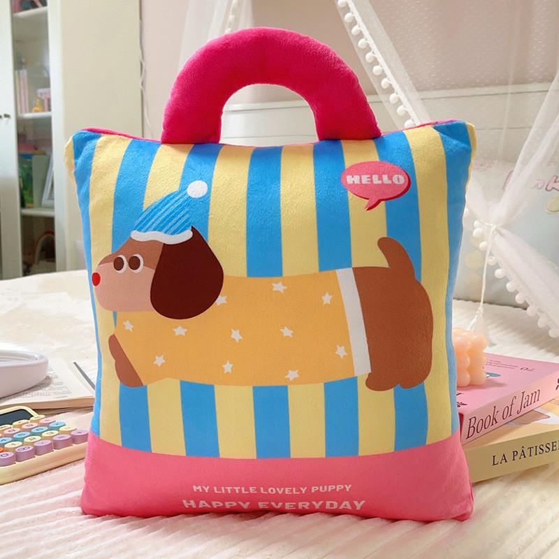 

Toy Plush Cartoon Cushion Pillow With Removable Cover Sofa Office Nap Gift Doll Style C