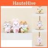 Charming Mini Plush Dog Rabbit Cat Figurine Keychain Bag Charm Cute Gift