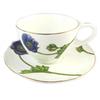 [N9575] - Porcelain Cup + Saucer 'Jardin Des Plantes' Ivory Blue