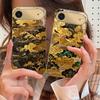 Golden surging waves For IPhone 17Pro Max 16 17 Pro 15 Pro 14 13 Plus 12 Mini 11Pro Max XR 16E 17 Air Golden glass phone case