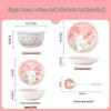 Cute Cartoon Ceramic Dinnerware Set: Bowls, Plates, and Chopsticks for Single Person