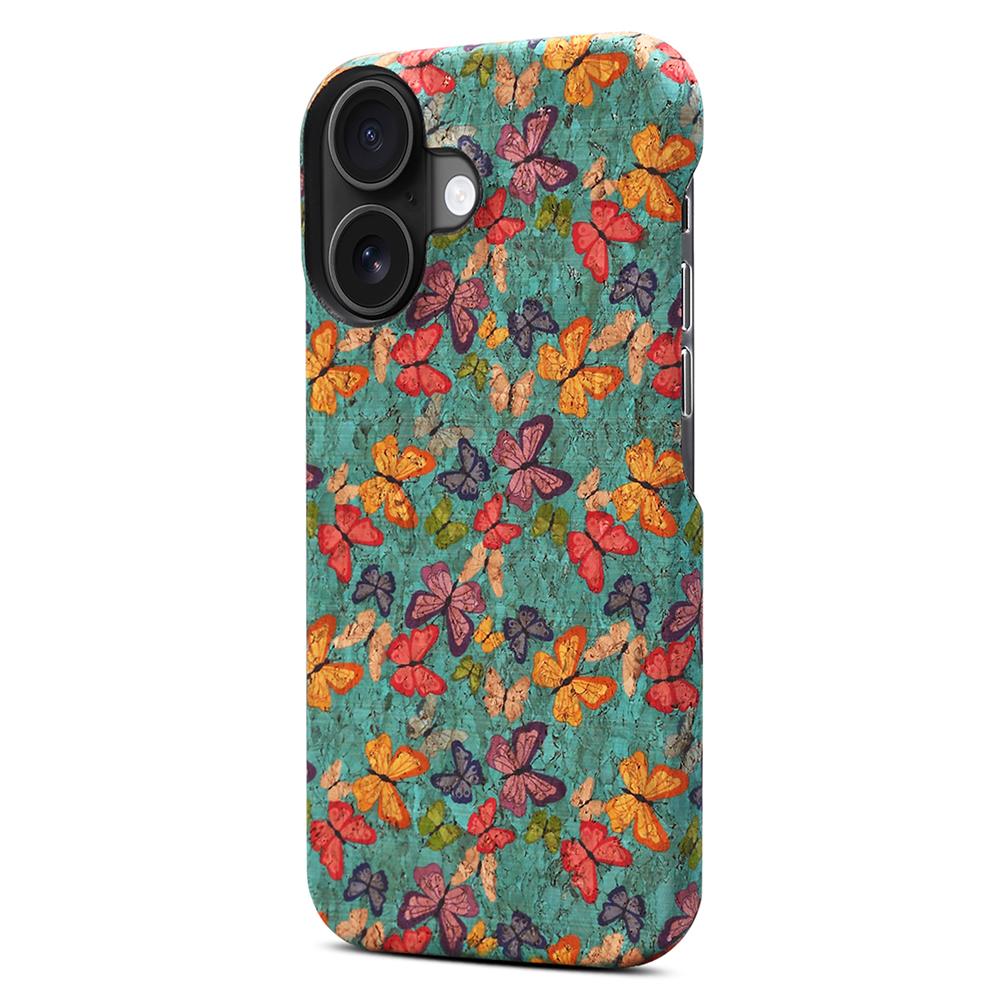 DENIOR For iPhone 16 Case Pattern Printed PU Leather+PC Phone Cover A