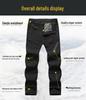 Men's Plus Size Fleece-Lined Waterproof Softshell Hiking Pants - XL