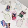 Kawaii Star Glitter Photocard Holder Keychain 3 Inch Hard Acrylic Id Card Case K-Pop Idol Photo Sleeve Protector For Girls Gift