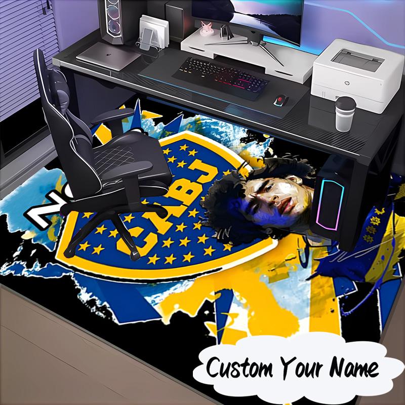 Custom Name CABJ Team Crest Rug for Living Room, Game Rooms, Office, Bedroom, Floor Mat Playful Design, fan gifts Christmas decor