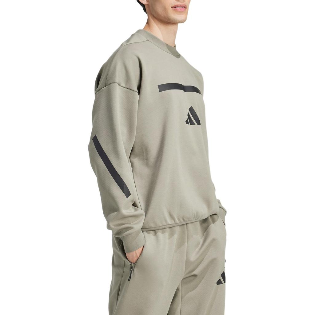Adidas Z.N.E. Sweatshirt Comfortable Lightweight Warm Crewneck Men Sweatshirt Earth-Brown JE3076