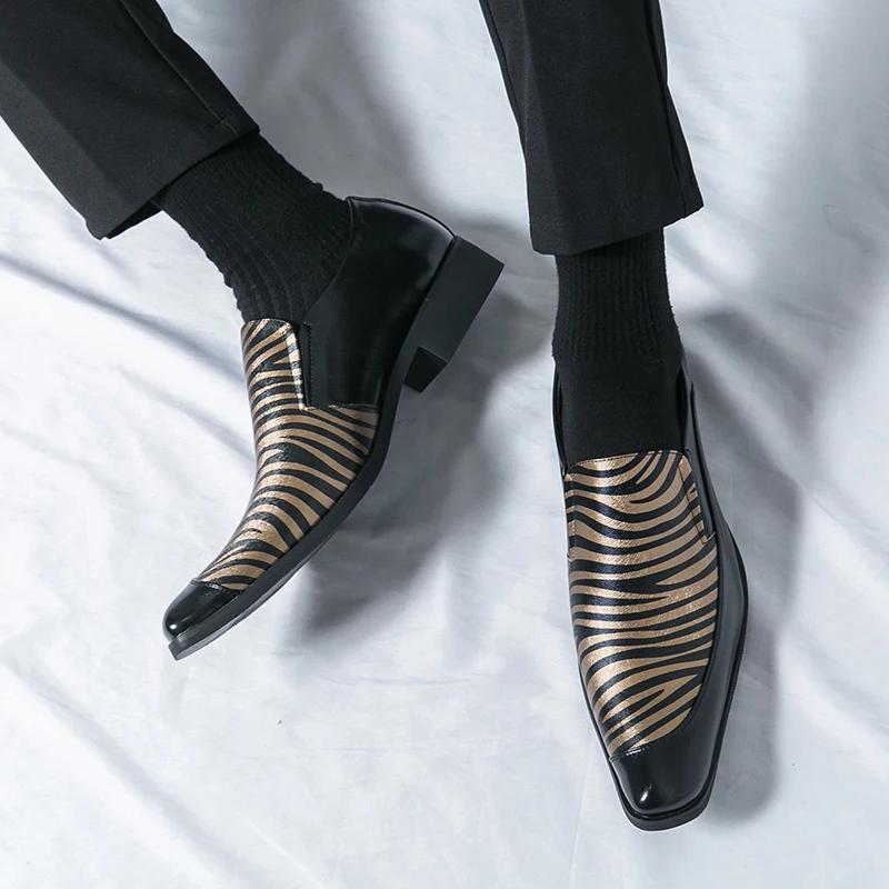 Fashions Slip-on Loafers Luxury Leather Shoes Daily Casual Shoes Men's Business Formal Office Shoes Original Designer British