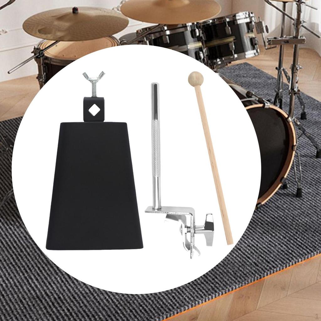 Dzwonek krowi Dzwonek krowi z zaciskiem do pedałów bębna basowego 6" Metalowe akcesoria Instrument muzyczny