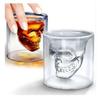 Mini vaso de chupito con cabeza de calavera de 25ML, divertido diseño creativo, copa de vino de Vodka para fiesta, regalos