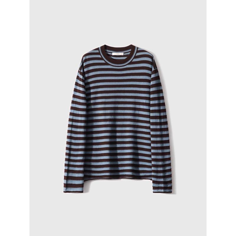 Early Autumn Striped Knitted Women's Sweater - Lightness Casual Fashion Long Sleeve Top