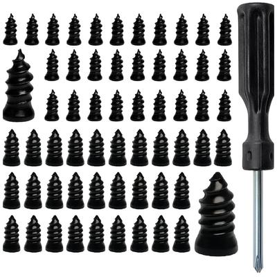 60Pcs Self-Service Tire Repair Rubber Nails With Screwdriver For Car, Motorcycle, Truck