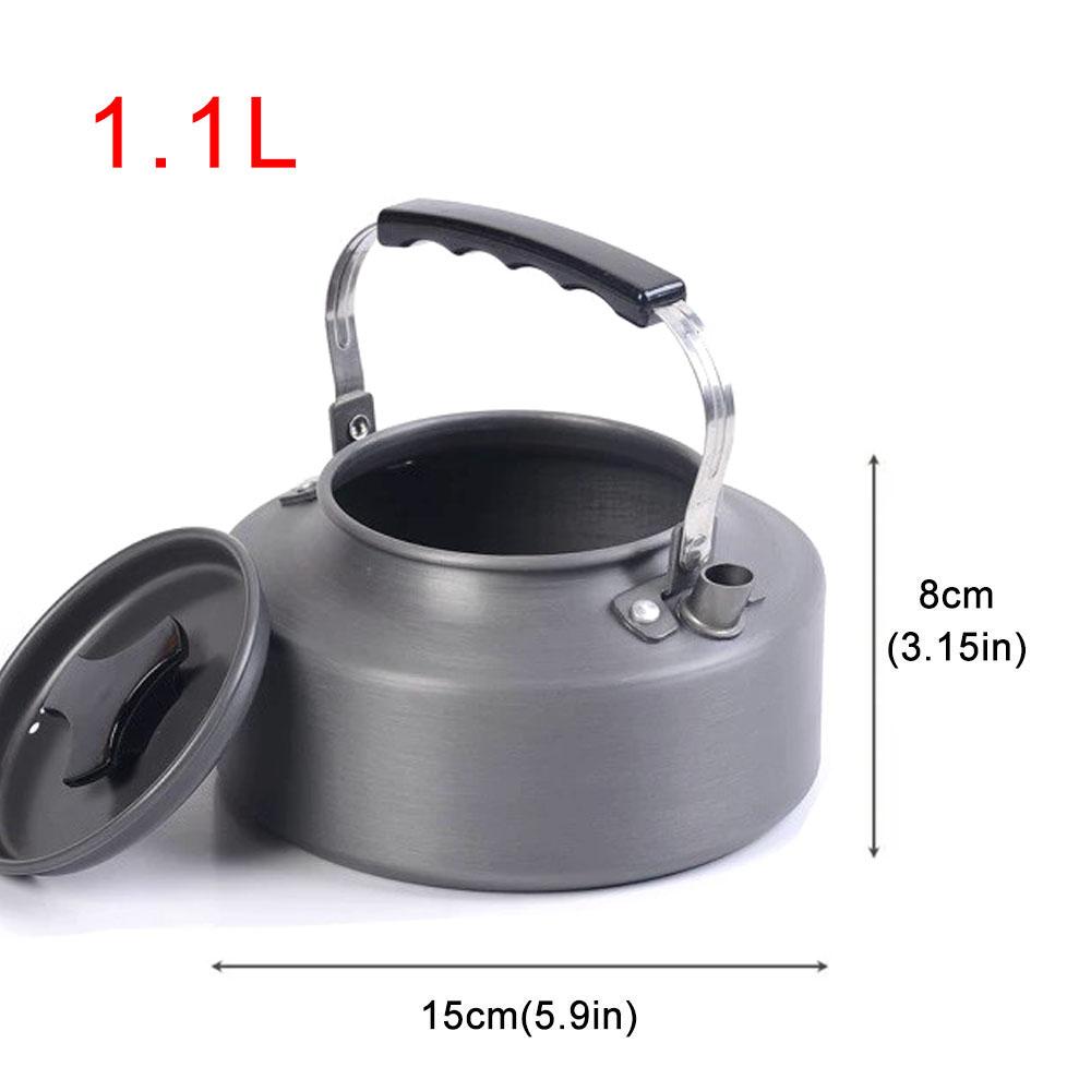 1.1L /1.6L/2L Outdoor Camping Kettle Coffee Tea Pot Portable Lightweight Aluminum Teapot  for Hiking Picnic