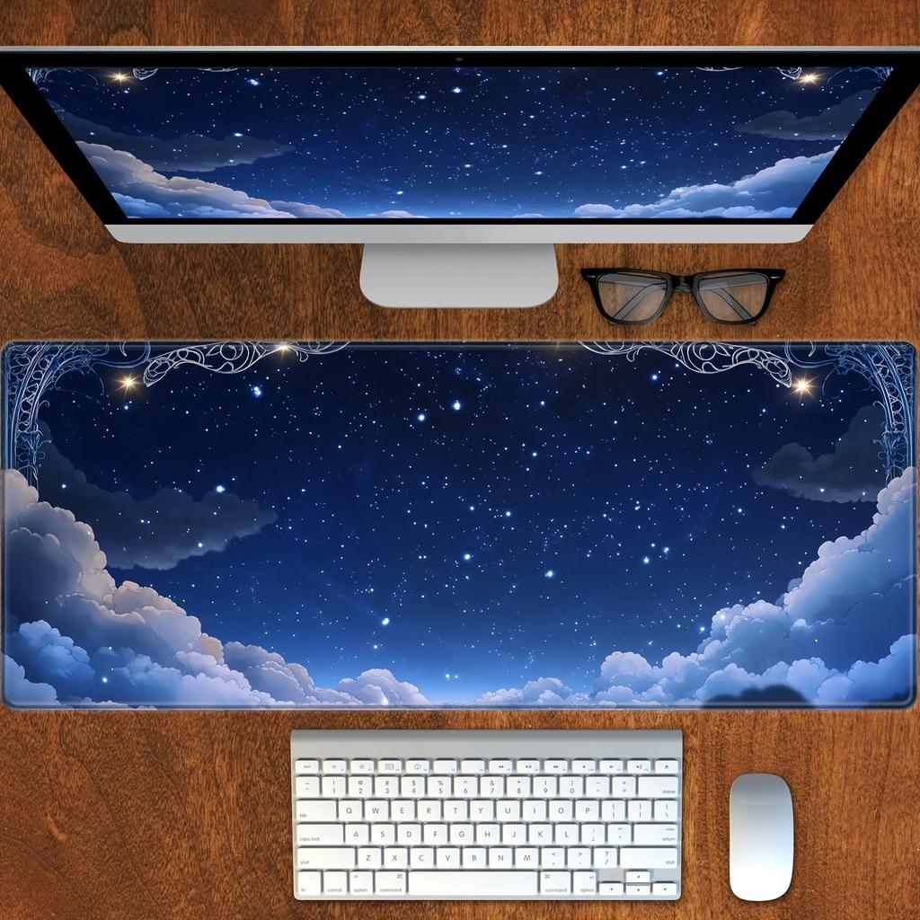 Moon Star Sky Mouse Pad Large Computer Office Game Table Mats New XXL Rubber Anti-slip Gaming Keyboard Mousepads Long Desk Pads