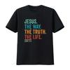 Christian Worship Women Jesus The Way Truth Life T Shirt Vintage Washed Top For Everyday Wear Streetwear Fashion Comfortable