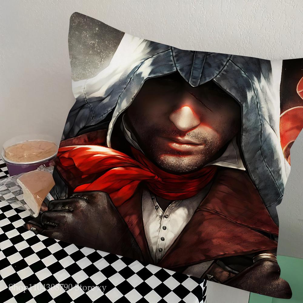Game A-Assassins Creed Pillow Case Square Pillow Bedroom Sofa Leisure Comfort Cushion Car Living Room Home Decoration