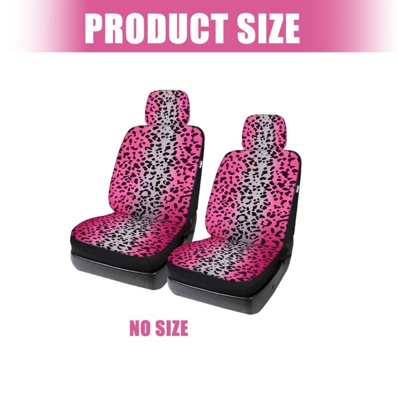 Coprisedili Auto alla Moda con Fantasia Leopardo Poliestere Traspirante Facili da Installare e Pulire Proteggi Sedile