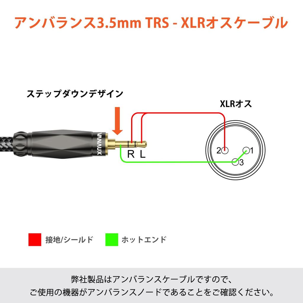 XLR auf 3,5mm Konverter Mikrofonkabel, Unsymmetrisch 3,5mm TRS (Männlich) auf XLR (Männlich) 3-Pin-Kabel, Kompatibel mit Mikrofonen, Lautsprechern, Konsolen, Handy