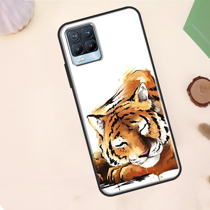 Dierlijke Tijger Kunst Hoesje Voor Realme C55 C53 C33 C63 C61 C51 C65 C67 C71 C75 11 12 13 14 15 Pro Plus GT6 GT7 Pro