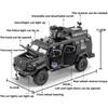 1:24 Rezvani Vengeance Sword Toothed Tiger Armored Car Model Toy Pull Back Shock Absorption Vehicle Models Hobby Decoration