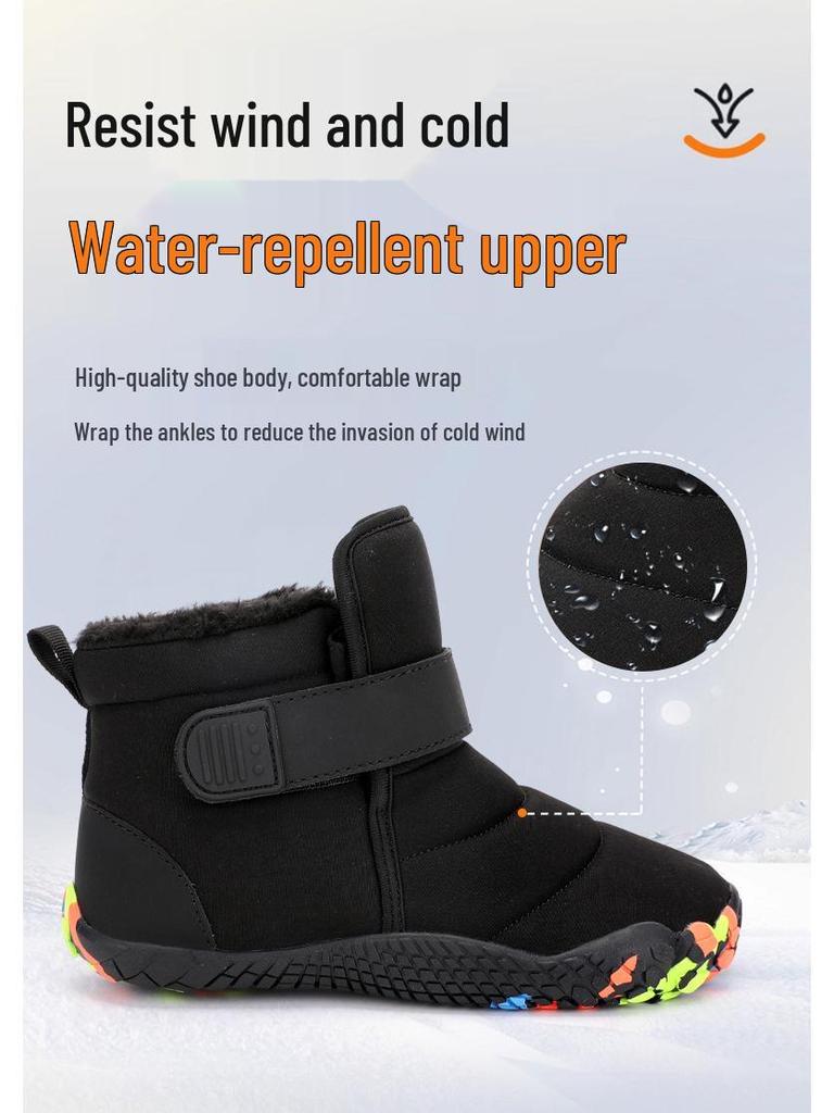 Children's Winter Snow Boots - Warm Cotton Shoes with Plush Lining for Boys and Girls