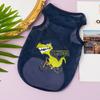 2023 Cartoon Polyester Fibre Cool Breathable Cat T-shirt Dog Clothes Cat Costume Puppy Vest