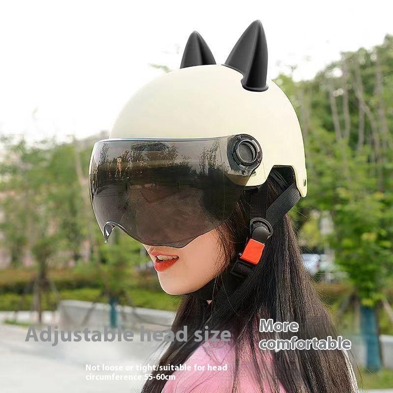Electric Car Helmet Men and Women Summer Sun Protection Cute Light Drop Adjustable Battery Car Hat