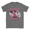 Men's Hazbins Hotels I Love Women T Shirts  Cotton Clothes Vintage Short Sleeve Crewneck Tees Plus Size T-Shirts