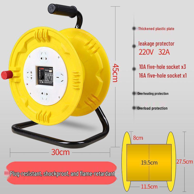 Mobile Cable & Wire Spool Winder: Empty Reel for Cords and Extensions