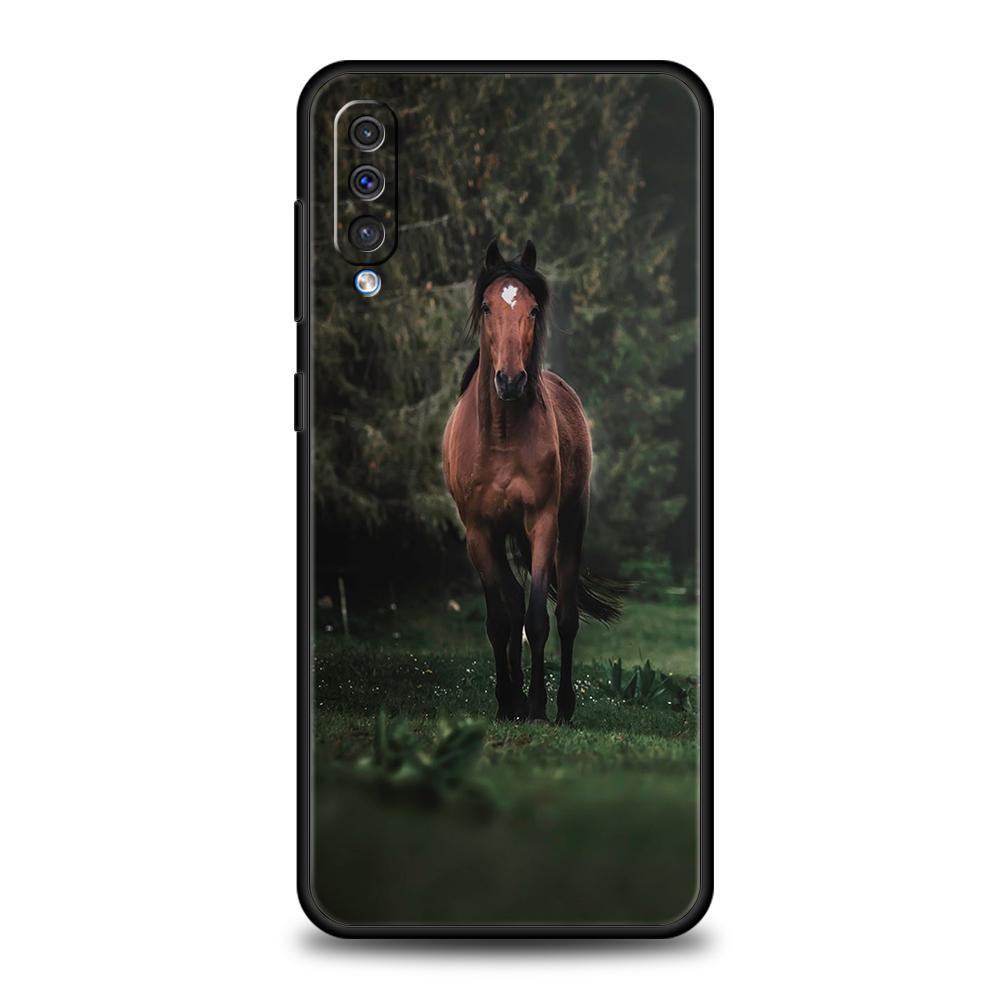 Horse Phone Case for Samsung Galaxy A24 A13 A53 A73 A33 A22 A12 A02 A03 A05 A70 A50 A10 A20 5G Silicone Cover Shell Fundas Capas