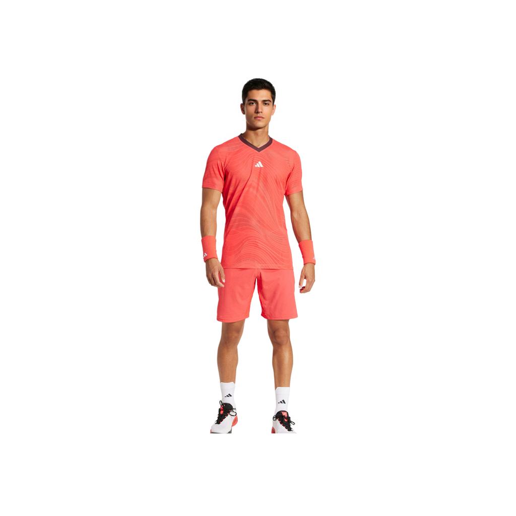 Adidas Freelift Mesh Pro Slim Fit Breathable Fashionable Versatile Short Sleeve T-Shirt Men Tops Pink JD8633