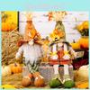 Thanksgiving Decorative Gnome Toy With Colorful Maple Leaf Hat For Festive Celebrations