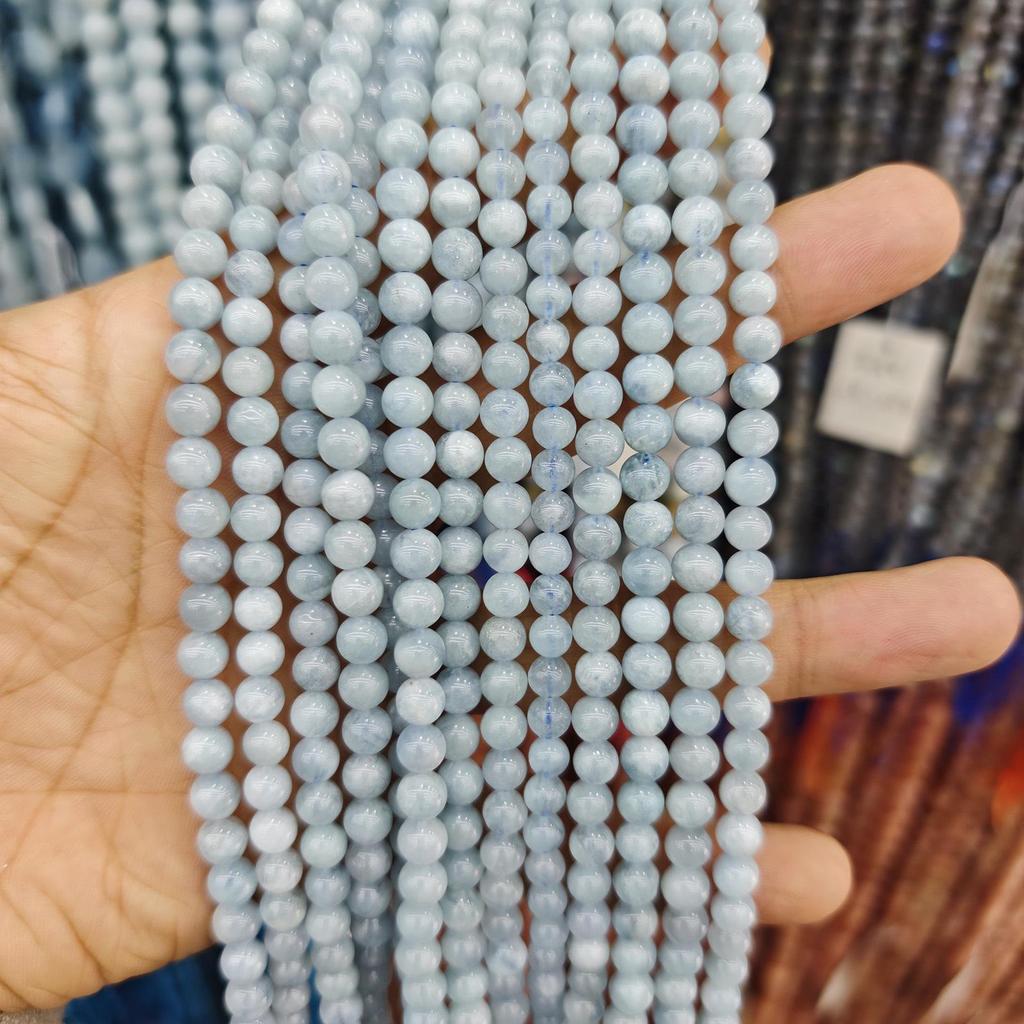 Blue Series Aquamarine & Blue Lace Agate Natural Stone Beads for DIY Jewelry