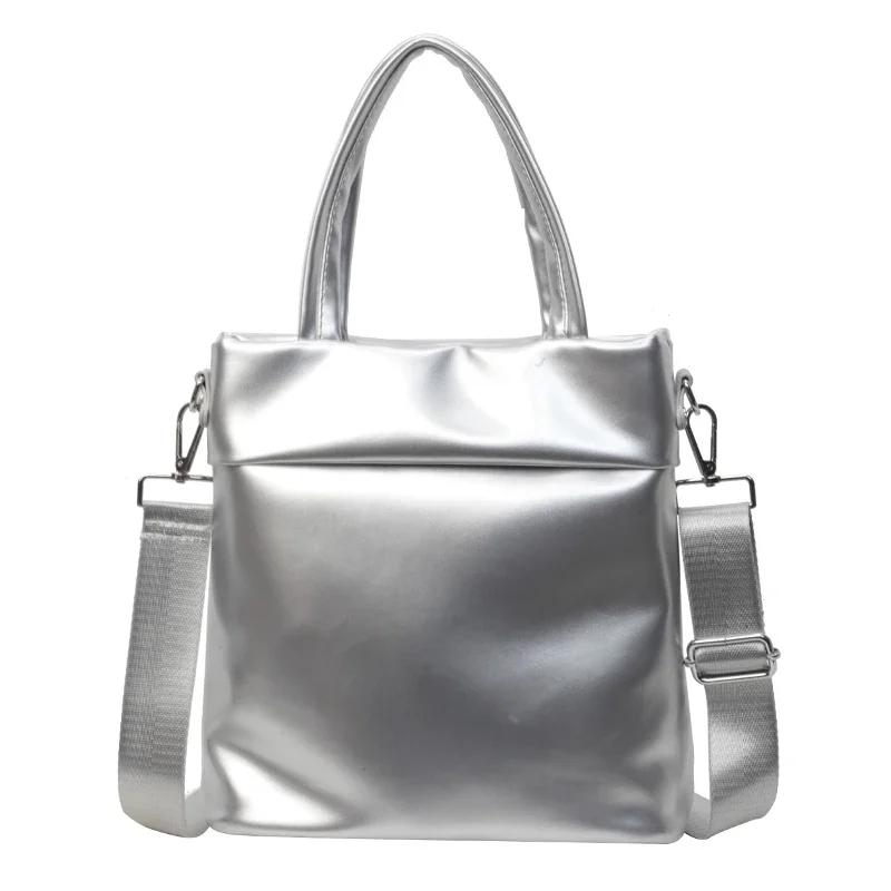 Solid Color PU Large Capacity Hasp Women's Shoulder Bags  High Quality Versatile Ladies Crossbody Bags