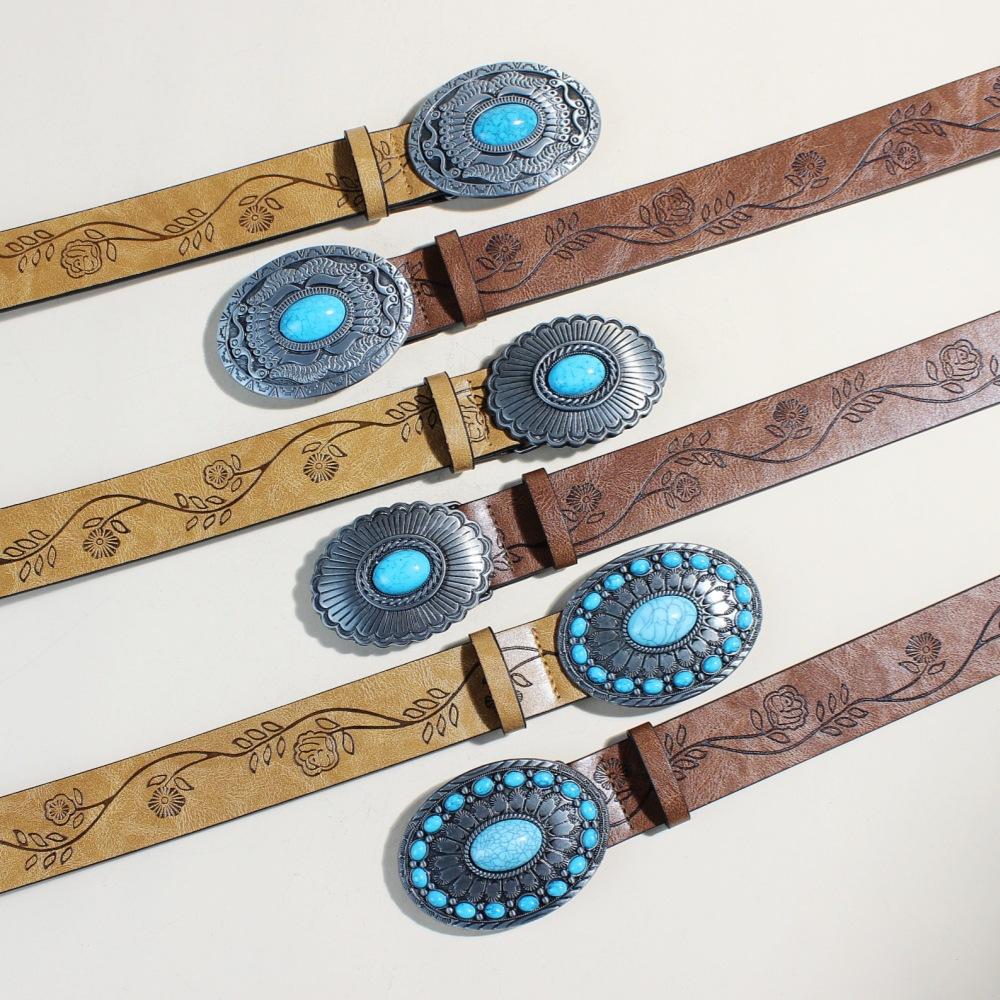 Western Denim Bohemian Belt Male Vintage Court Belt Unisex