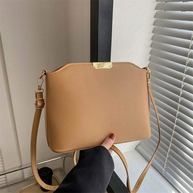 

Минималистская сумка через плечо, стильная сумка-ведро с металлическим декором, простая сумка через плечо для женщин, роскошная сумка, ретро-сумки-ракушки, кошельки