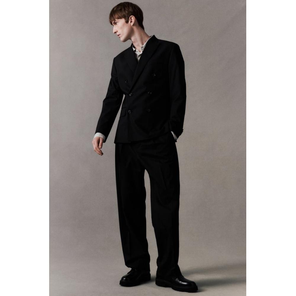 H M Suit Pants Relaxed Fit Black