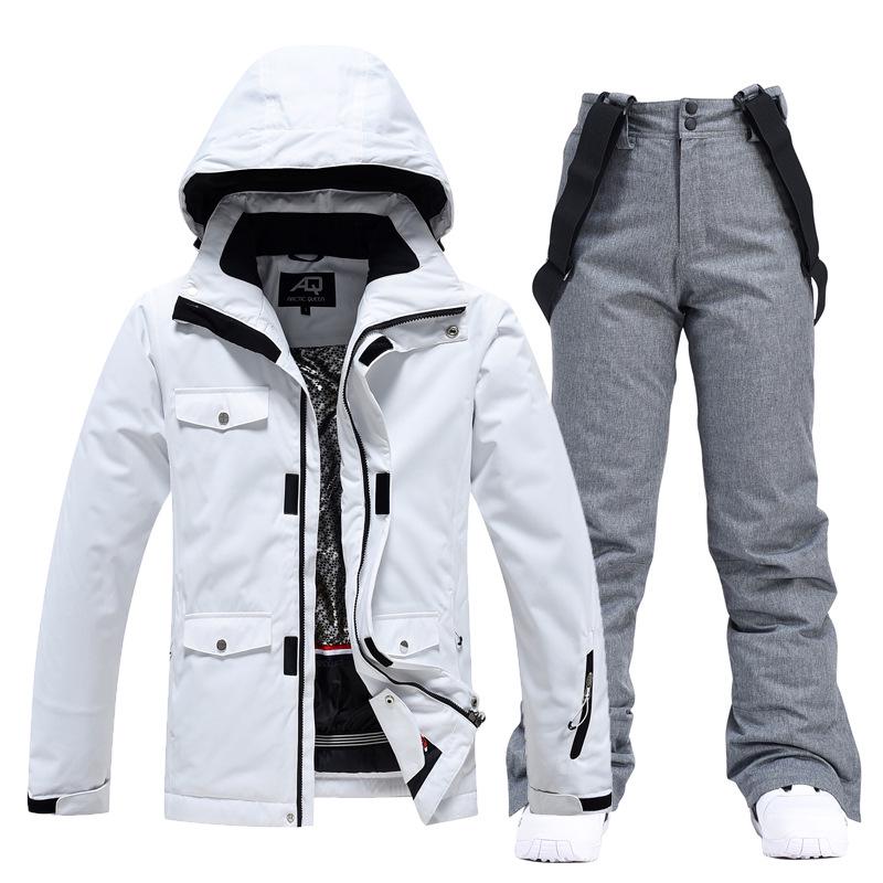 Men's and Women's Winter Ski Suit: Snowboard Jacket and Pants Set, Warm and Thickened for Outdoor Snow Sports.
