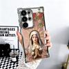 Virgen Mary Virgin De Guadalupe Plating Phone Case For Samsung Galaxy S24 S25 FE S26 Edge S23 Ultra S22 S21 Plus S20 Anti-Fall A