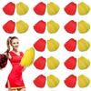 Chivao 24 Pcs Cheerleading Pompoms Plastic Pom Pom Handle Cheer Team Pompoms for Sports Dance Cheer Gameday Football Party Decorations,30 Grams