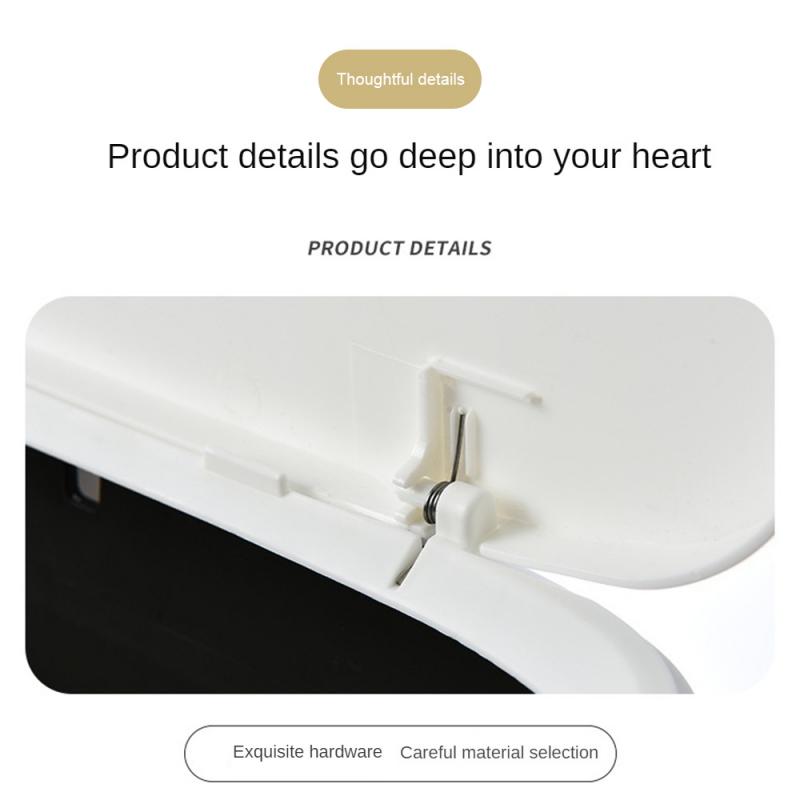 Kitchen Waterproof Storage Box Not Easy To Spread Out Kitchen Trash Can High Quality Narrow Design Push-type Trash Can